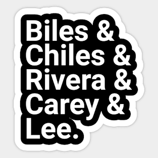 Gold Winning USA Women’s Gymnastics Team 2024 Sticker